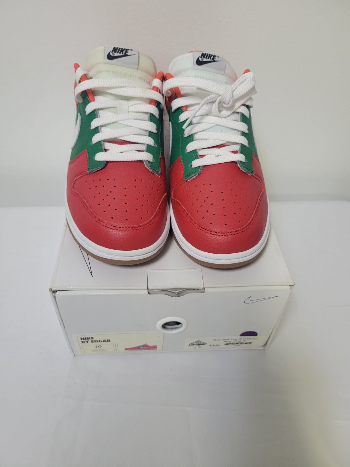 NEW Nike Dunk Low ID Custom "7 Eleven"colors Size 10